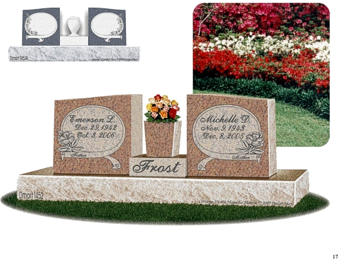 Wing-style Monuments - Headstone (491x376), Png Download