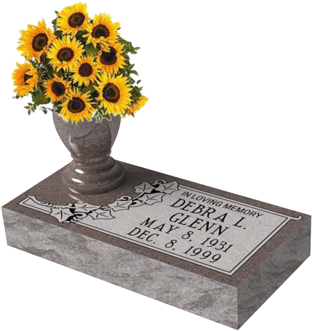 Flat Headstone With Flower Vase Best Flower Site