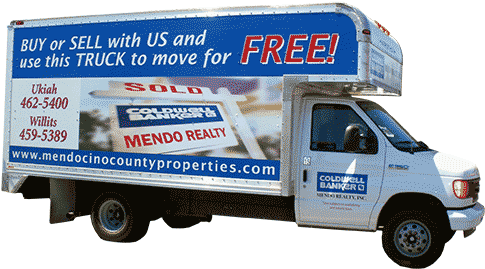 Coldwell Banker Mendo Realty, Inc - Coldwell Banker Moving Truck (500x375), Png Download