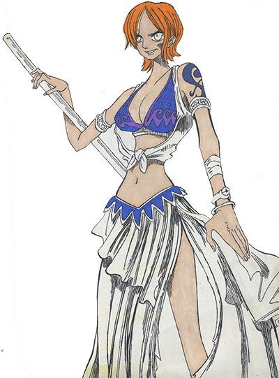 Nami - Anime (400x541), Png Download
