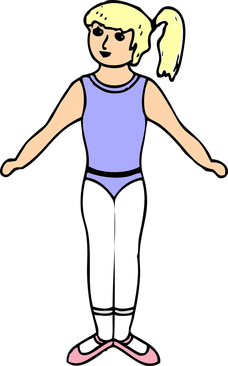 Girl Exercise Leotard - Girl Clipart In Leotard (797x1280), Png Download