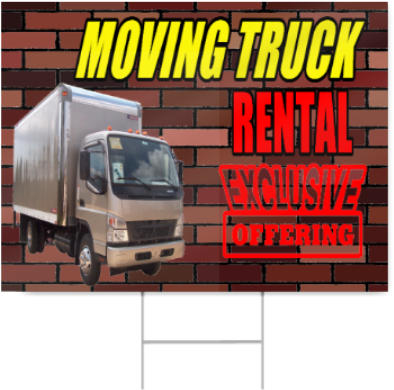 Moving Truck Rental Sign - Truck (450x450), Png Download