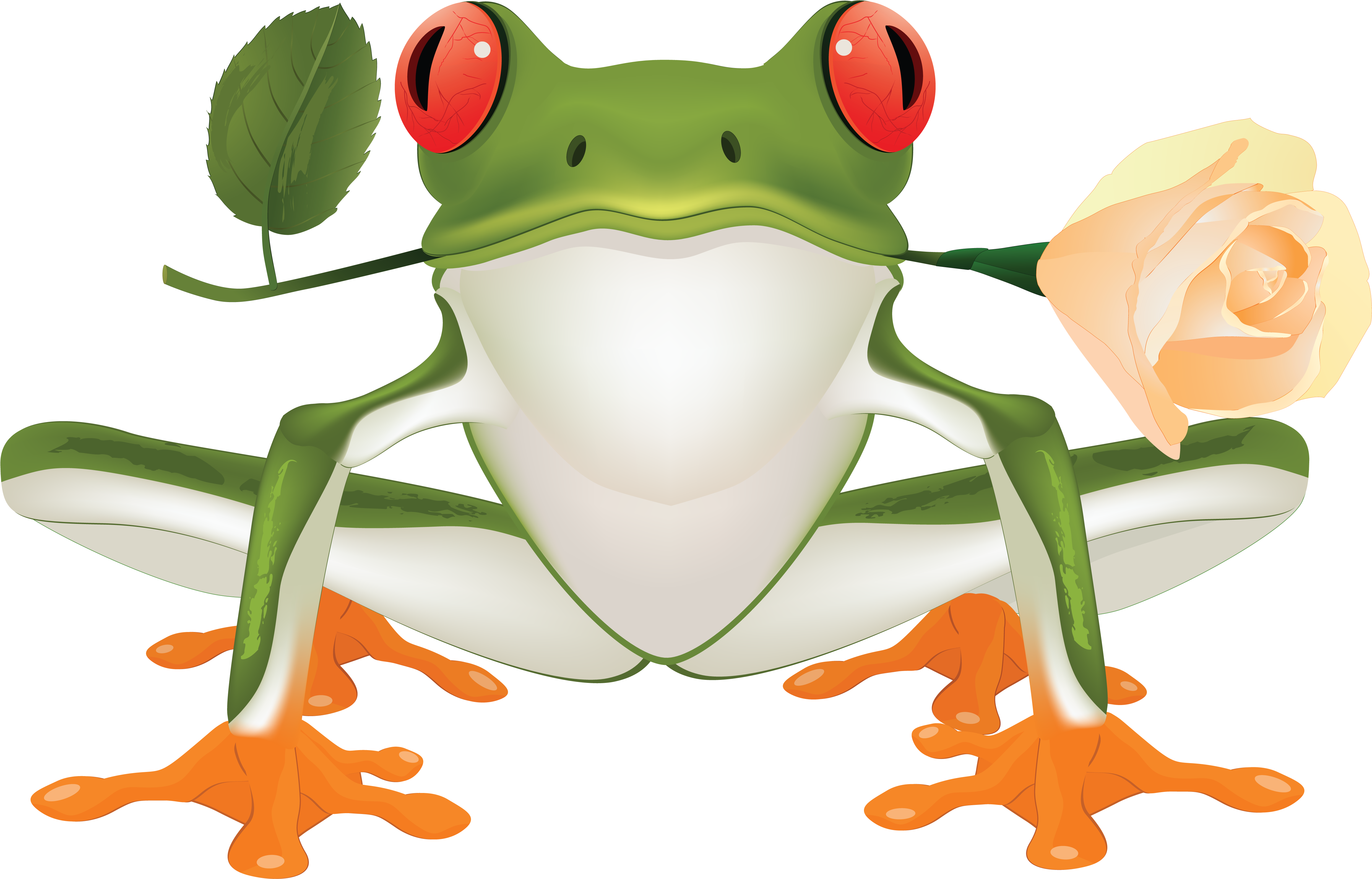 Tongue Frog Png Svg - Tree Frog Clip Art (4995x3220), Png Download