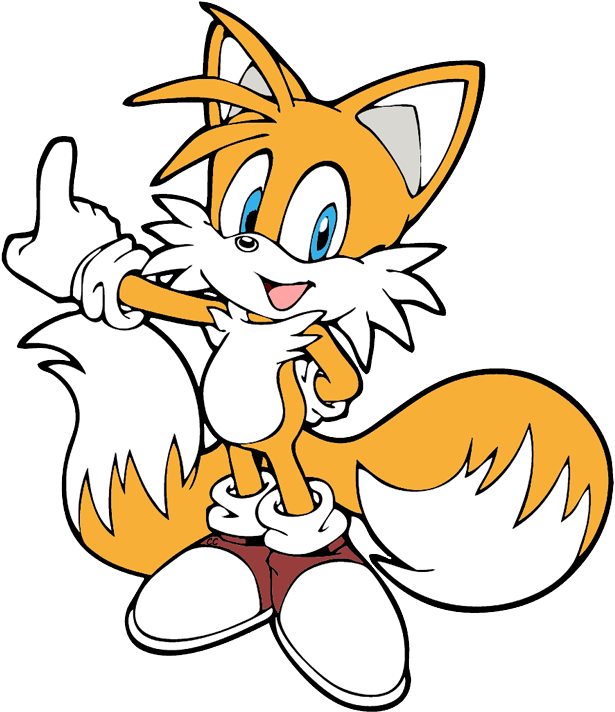 Sonic The Hedgehog Clip Art Images - Miles Tails Prower (624x722), Png Download