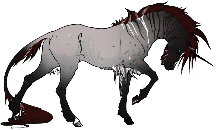 Badass Fukin Unicorn Dam Rite By P - Badass Horse Drawing (900x600), Png Download