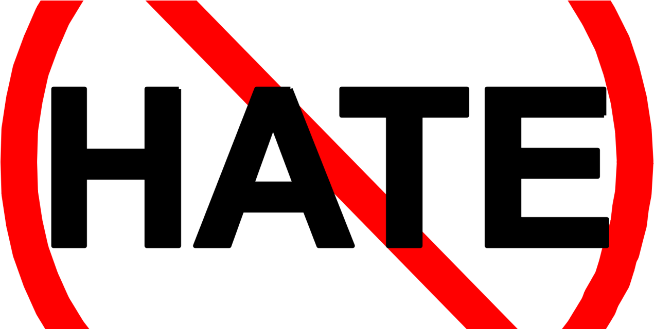 The Marketing Of Hate And The 1st Amendment - No Hate Speech Sign (1280x640), Png Download