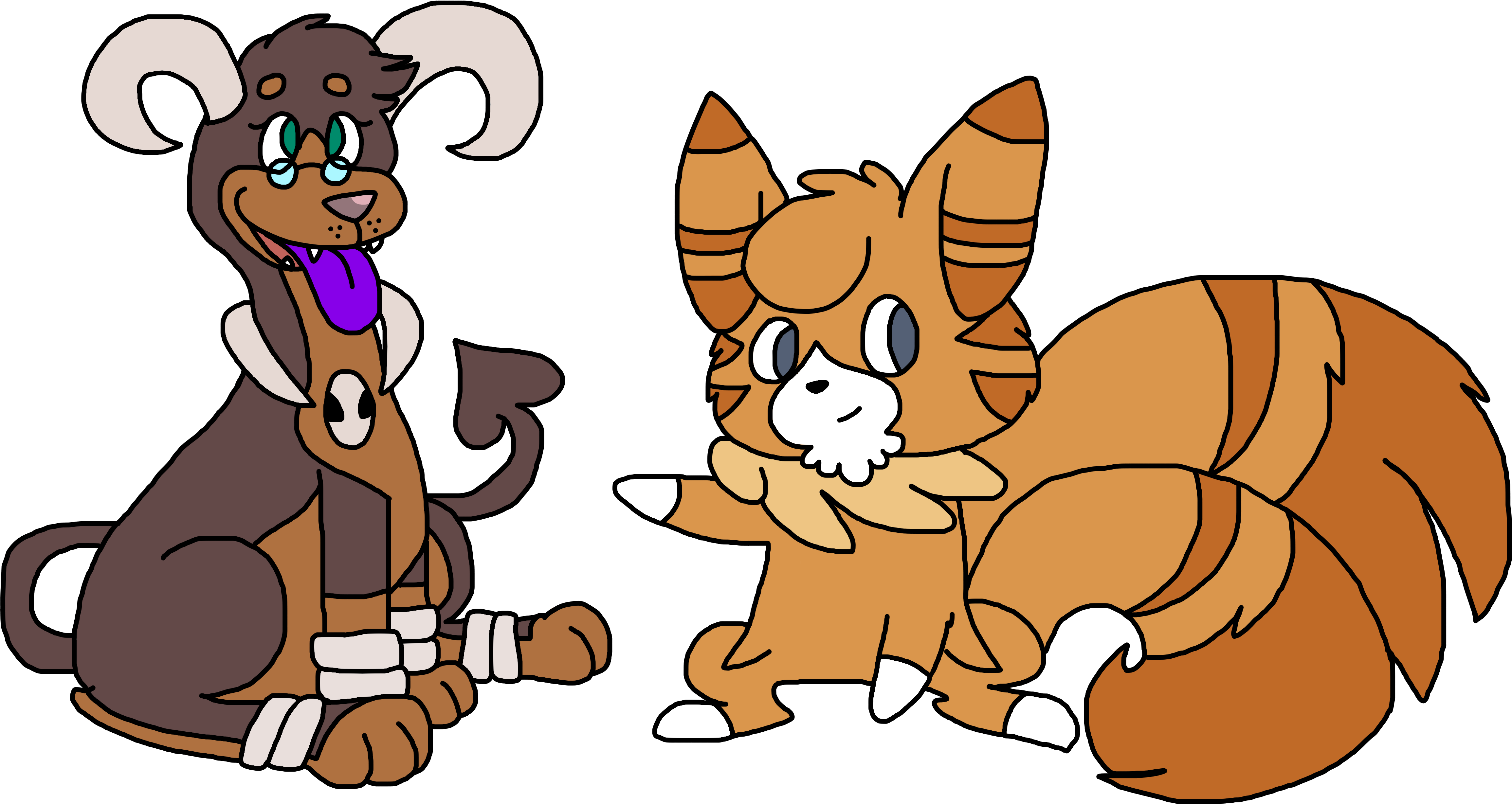 Houndoom Di And Meowstic Ben - 2016 (4700x3000), Png Download