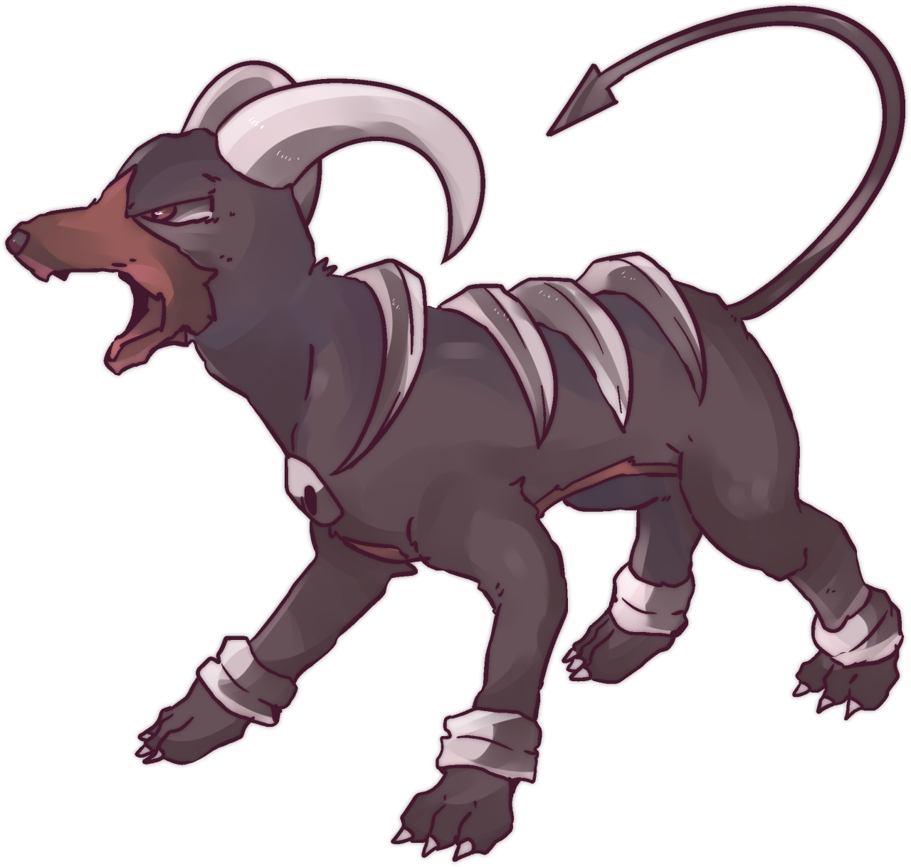 Mammal Fictional Character Vertebrate Dog Like Mammal - Houndoom (1280x1218), Png Download
