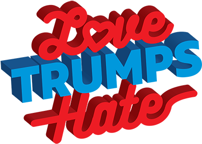 Love Trumps Hate Png (420x480), Png Download