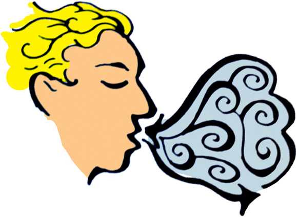Svg Library Stock Diaphragmatic Breathing Exhalation - Breathing Clipart (600x535), Png Download