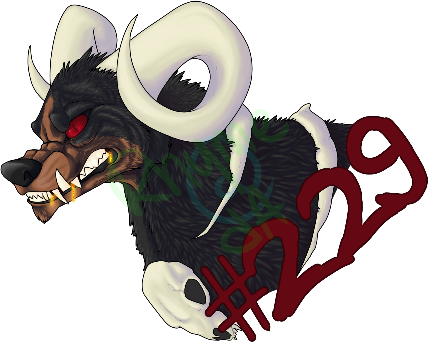 [rb] 229 - Houndoom (1480x1200), Png Download