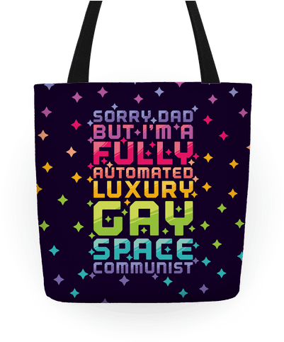 Fully Automated Luxury Gay Space Communist Tote - Doctor Who Tardis Bag (484x484), Png Download