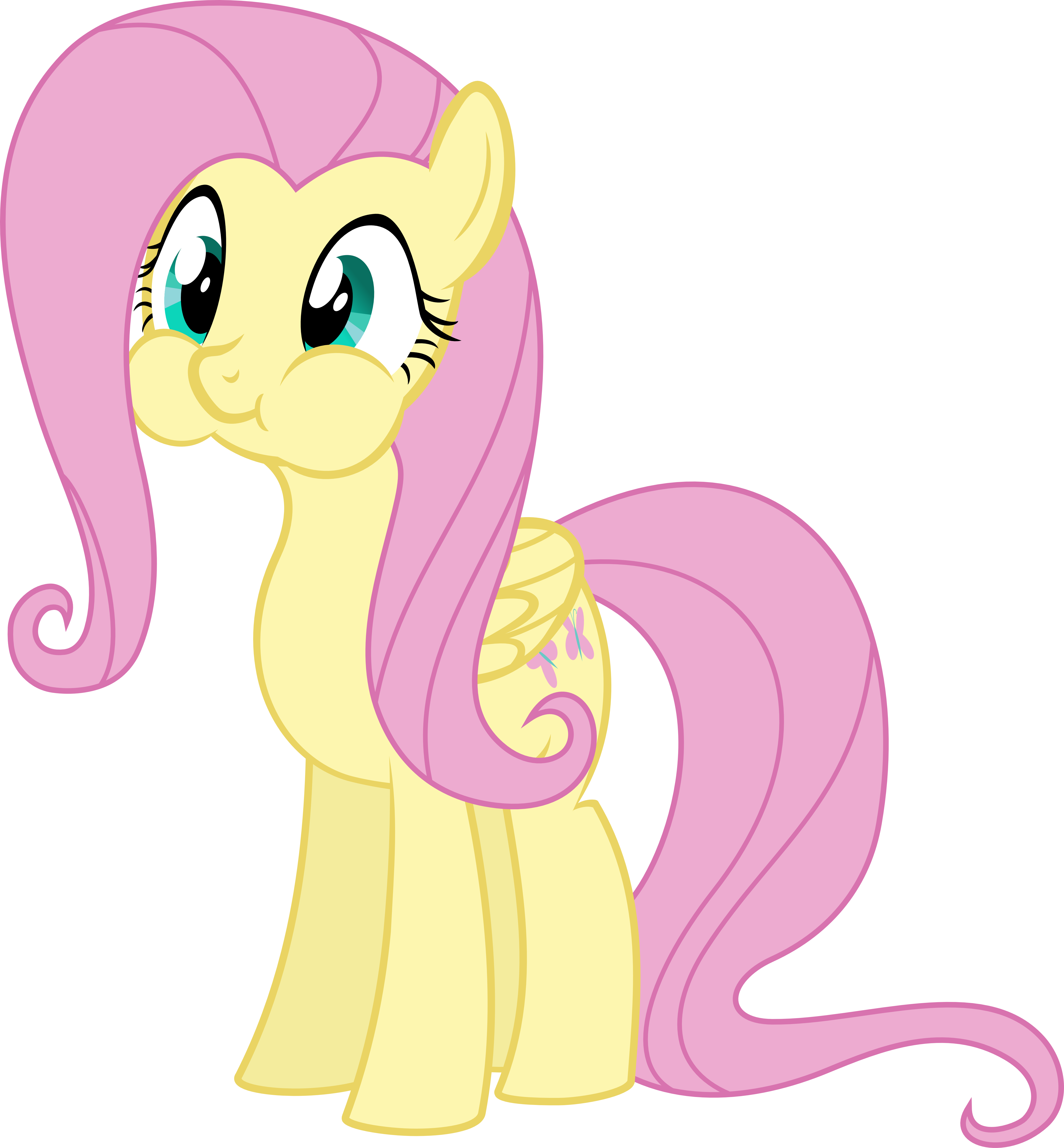 Fluttershy - My Little Pony Breath Hold (4670x5039), Png Download