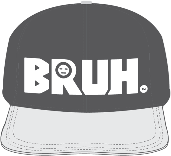 Bruh Grey Snapback-01 (1000x706), Png Download