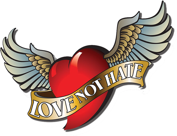 Love Not Hate - Love (600x455), Png Download