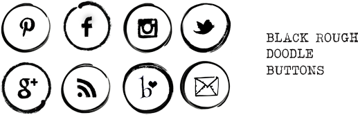 Free Social Media Buttons - Social Media Icons Doodle (750x174), Png Download
