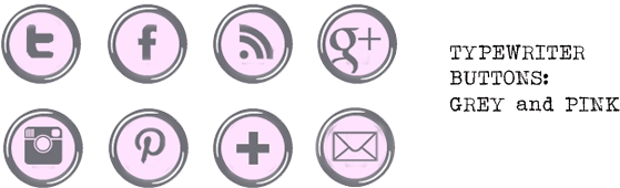 Free Social Media Buttons - Bw (750x174), Png Download