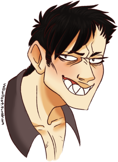 Anime Boy Sharp Teeth (500x659), Png Download