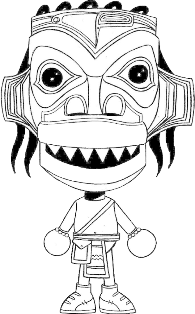 Sharp Teeth Totem By Fenristhemoondoggie On Deviantart - Drawing (786x1017), Png Download