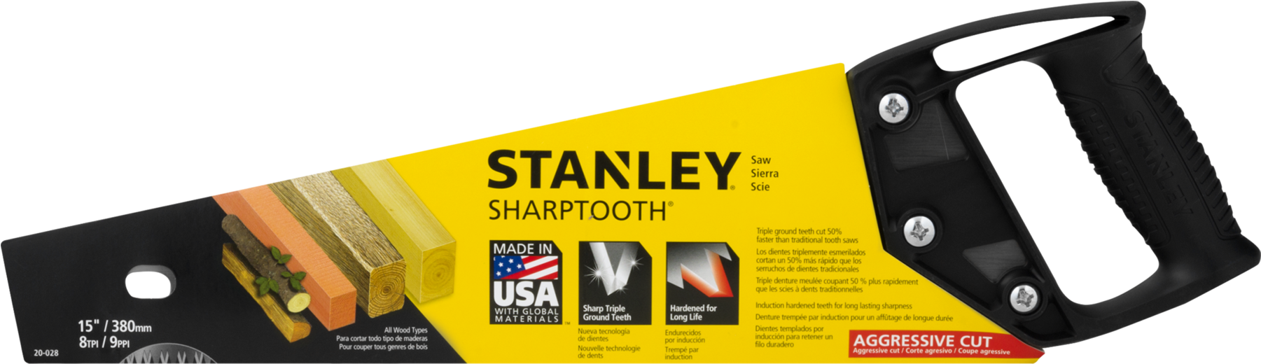Stanley Sharp Tooth Saw (1800x1800), Png Download