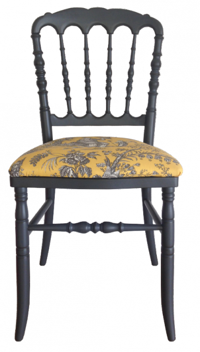 Chair Napoleon Iii Style - Chaise Napoléon Iii Noire (398x700), Png Download