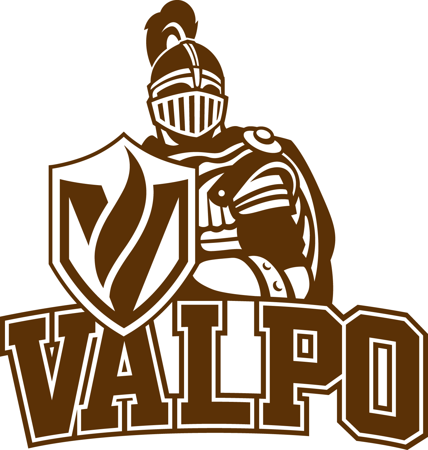 Valpo Crusader One Color Brown, Download - Valparaiso Crusaders (1379x1449), Png Download