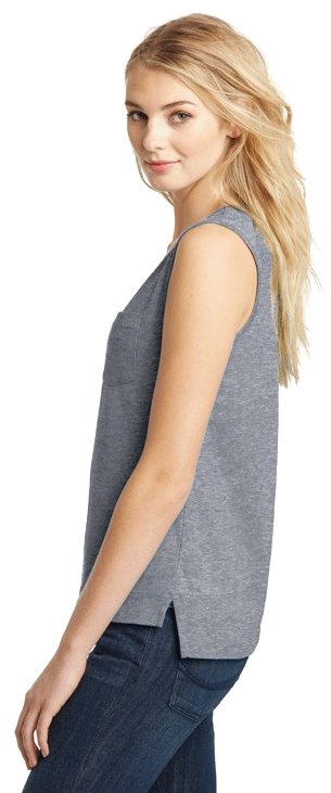 Summer Clothes For Women Png Image - District Dt4301 - District Juniors Vintage Wash Muscle (750x750), Png Download