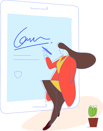 What Are Digital Signatures - Digital Signature (350x446), Png Download