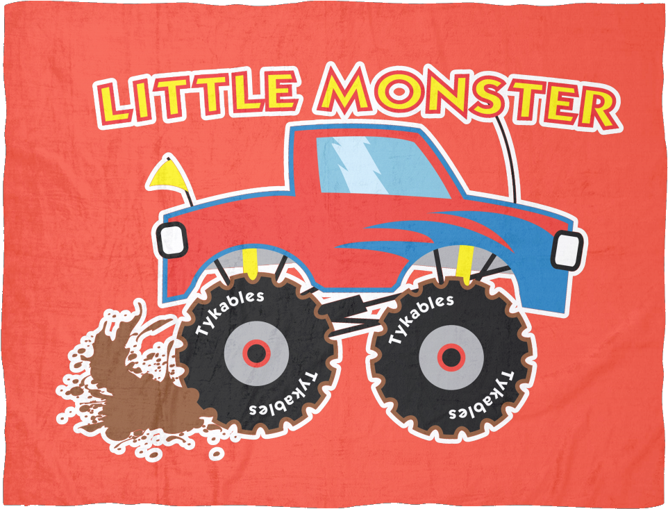 Little Monster Truck Red Fleece Baby Blanket Blankets (1024x1024), Png Download