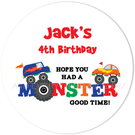 Round Monster Truck - Inktastic I Love Monster Trucks Baby Bib Truck Heart (469x480), Png Download