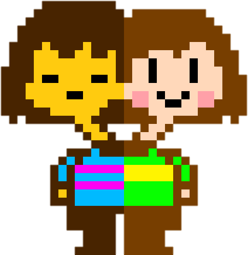 Chara & Frisk - Freaktale Frisk And Chara (484x498), Png Download