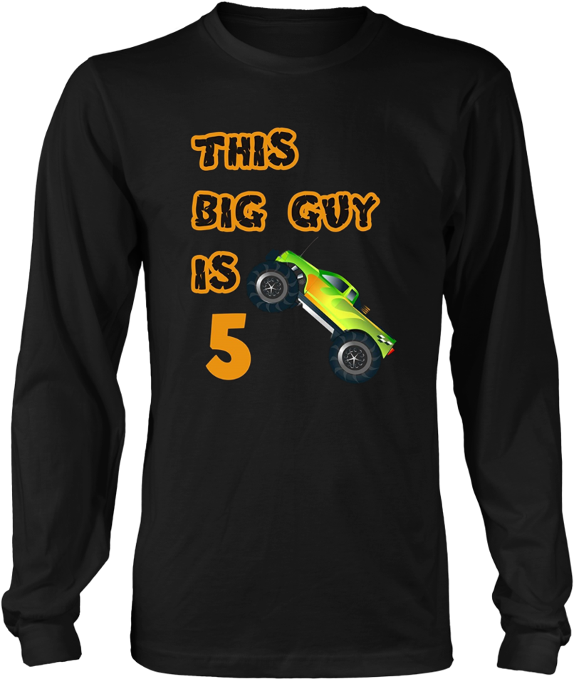 Kids 5th Birthday Boy Monster Truck T-shirt 5 Year - Nirvana Long Sleeve Shirt (960x960), Png Download