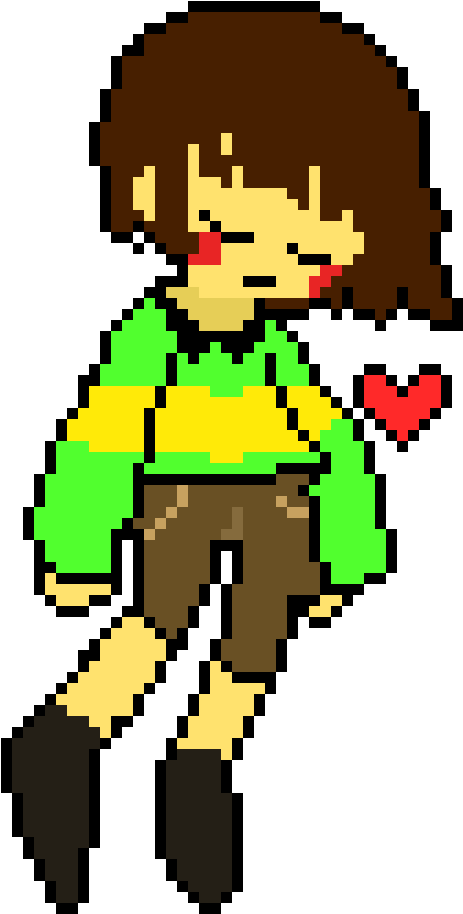 Frisk And Chara By A - Drawing (1375x1375), Png Download
