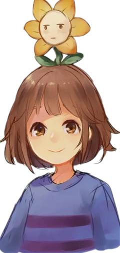 Frisk Flowey Undertale Freetoedit - De Frisk De Undertale (240x505), Png Download