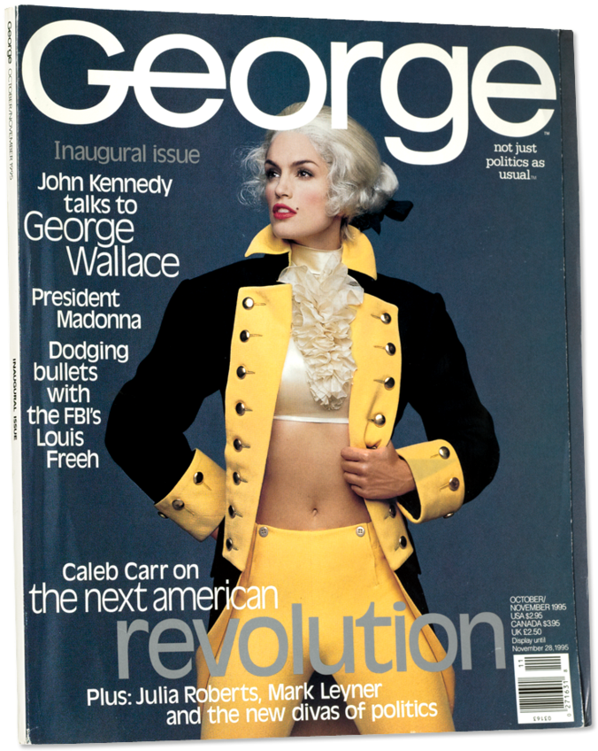 The Most Bizarre Covers Of **john F - George Magazine Cindy Crawford (706x874), Png Download