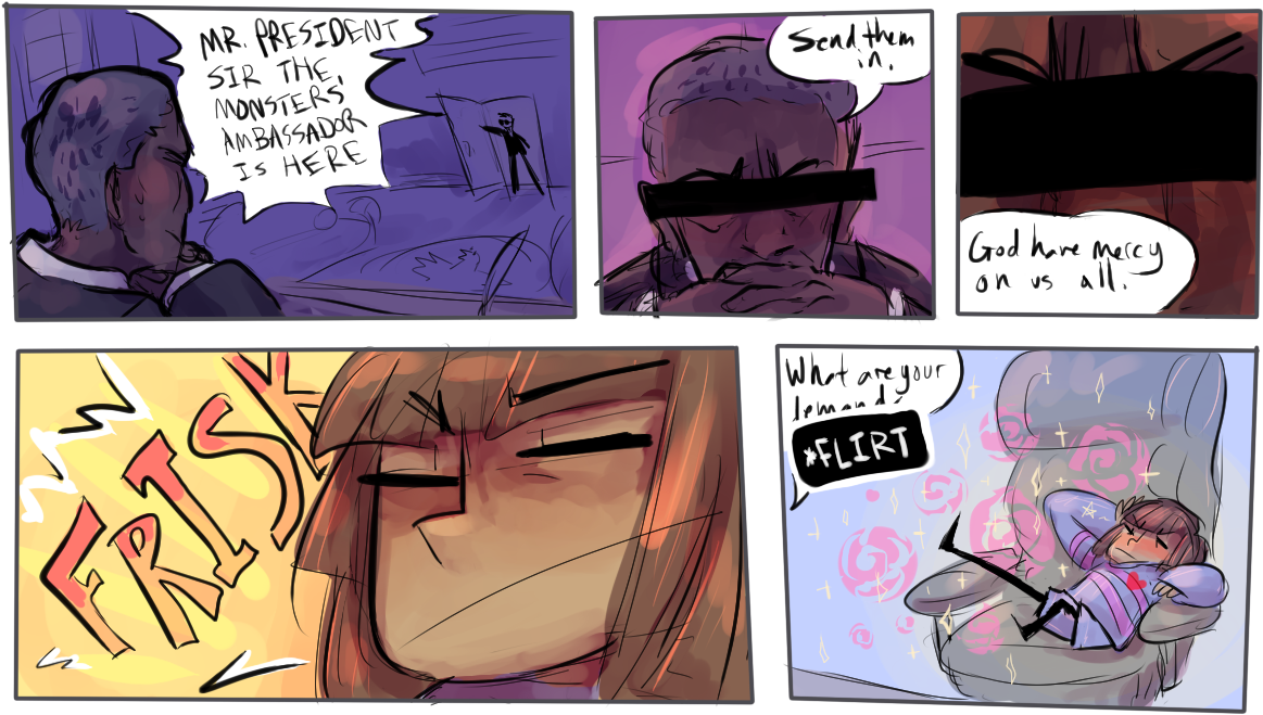 I Just Dont Think Frisk Is Blind Tho - Blind Frisk And Flowey (1202x710), Png Download