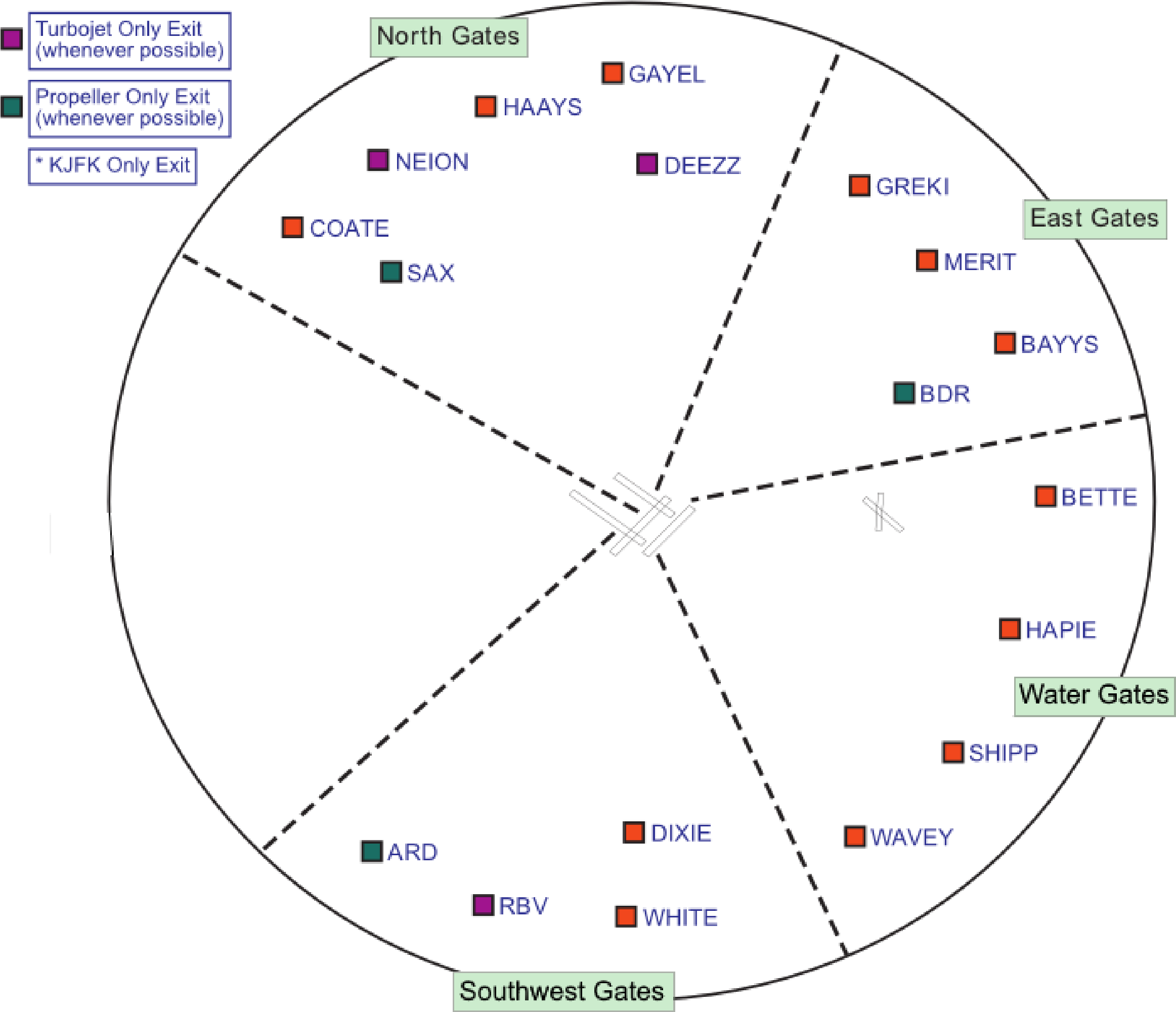 N90jfk Exit Direction Chart - Portable Network Graphics (2371x2000), Png Download
