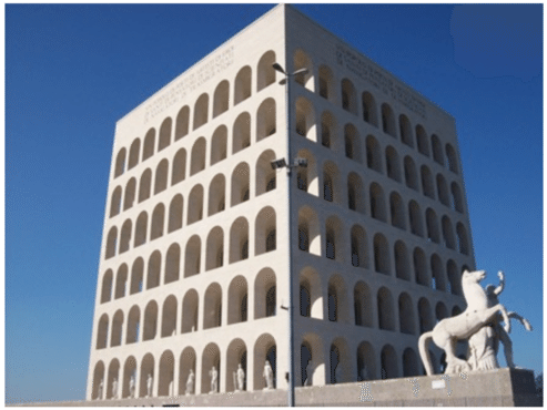 Palazzo Della Civiltà Italiana - Palazzo Della Civiltà Del Lavoro (850x381), Png Download