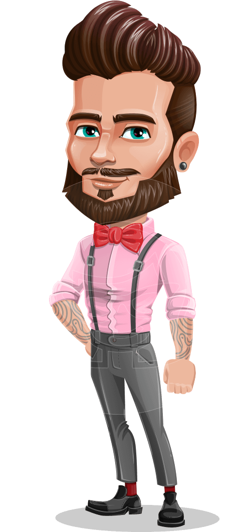 Download Jax Bowtie The Trendy - Cartoon Man PNG Image with No Background -  