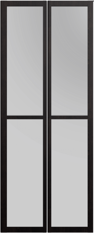 Billy Olsbo Glass Door, Black Brown 2x By Ikea - Puerta De Vidrio Png (1000x1000), Png Download