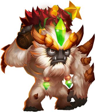 Evolved Sasquatch - Castle Clash Heroes Sasquatch (330x438), Png Download