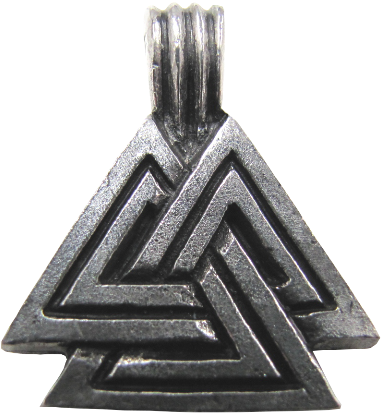 Large Valknut, Symbol Of Odin Necklace - Odin Symbol (576x576), Png Download