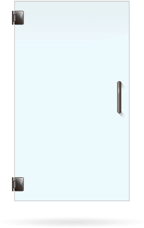 Frameless Single Shower Door - Paper (291x500), Png Download