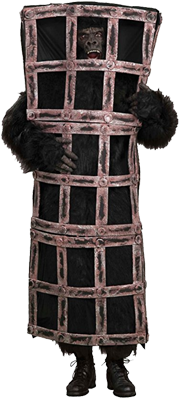 Caged Up Sasquatch Suit - Gorilla In Cage Costume (300x431), Png Download