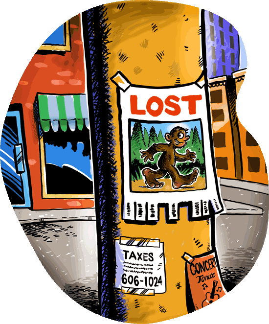 Sasquatch - Cartoon (550x662), Png Download