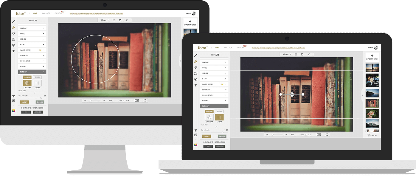 Blur Picture - Fotor Blur (1434x600), Png Download
