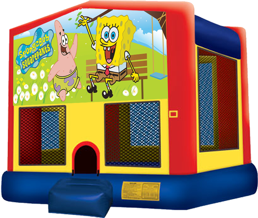 Sponge Bob Bounce House Rentals In Austin Texas From - Pj Mask Bounce House (864x792), Png Download
