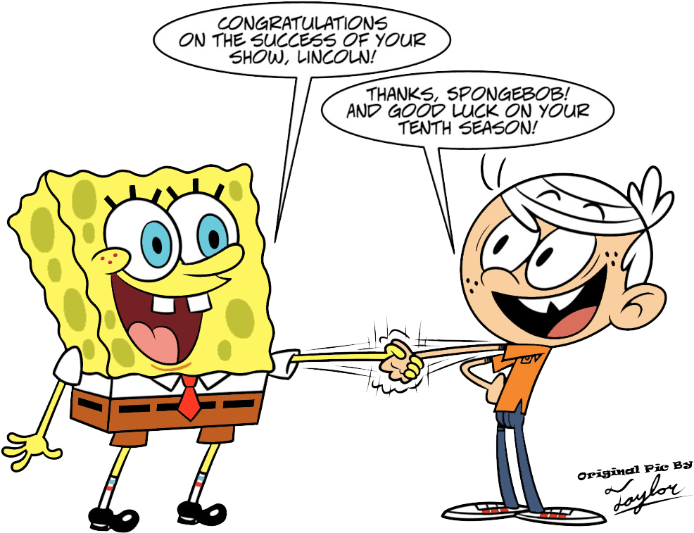 Snap Square, Loud And Colored By The Man Of Tomorrow - Spongebob And The Loud House (1021x782), Png Download
