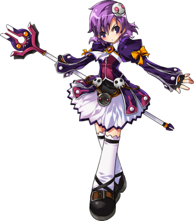 Dark Magician - Elsword Aisha Dark Magician (400x454), Png Download