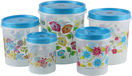Designer Containers - Plastic Boxes Png (500x345), Png Download